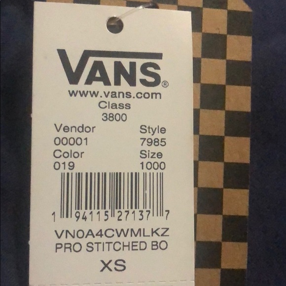 Vans Pro Stitched Navy & Red Bodysuit - Picture 4 of 4